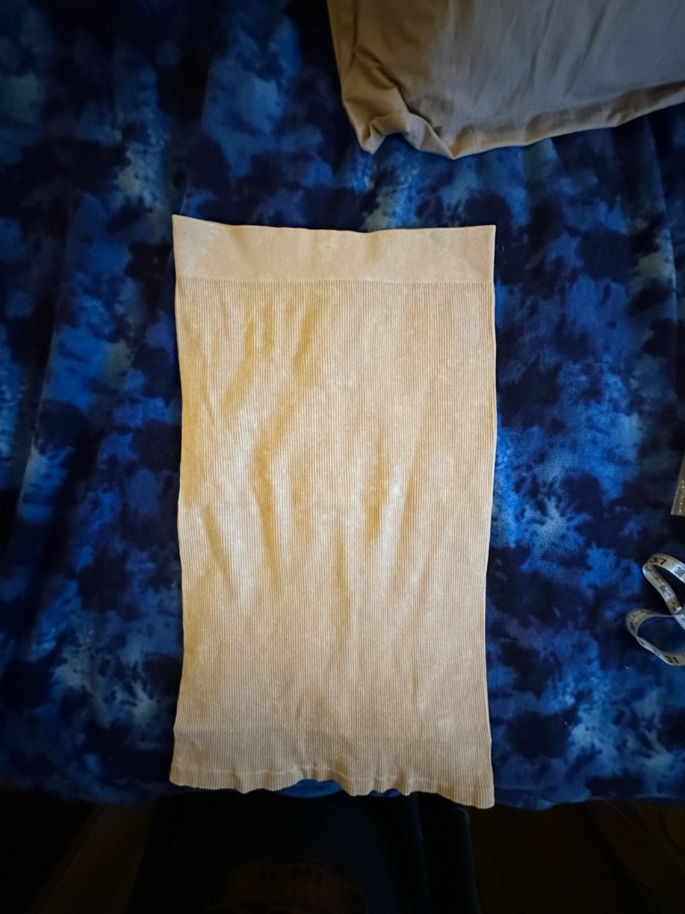 PrettyLittleThing Light Beige Ribbed Tube Mini Skirt